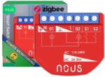 Nous B3Z okos Tuya Zigbee mini fogyasztásmérős kapcsolórelé modul, kapcsolóbemenettel, 2 áramkörös