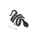 NASSIA Inel din Argint 925 9.35g Snake, Negru, M58 (260324-22q)