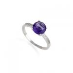 NASSIA Inel din Argint 925 2.04g, Mov, M56 (240124-04e)