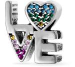 NASSIA Charm din Argint 925 Love Crystal Color 3.53gr (140324-06a)