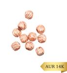 NASSIA Bila Slash 2.5mm din AUR ROZE 14K Diamond CUT (111224-01)
