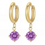 NASSIA Cercei Purply din Inox placati cu AUR 18K (90005)