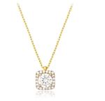NASSIA Colier Square Crystal din Aur 14K 3.31g (14042506)