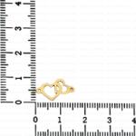 NASSIA Link din aur 14k - pentru bratara - inimioare duet (280123-43)