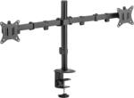 SBOX LCD-352/2-2 17"-32" LCD TV/Monitor Asztali Tartó Kar - Fekete - 2 Kijelző