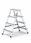 IRIS BEST DRABEST HOME 2x4 trepte scară din aluminiu cu două fețe, treaptă, pliabilă