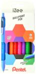 Pentel iZee golyóstoll, 0.7mm, Mechanizmussal, 8 szín/készlet (PEBX4678)