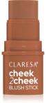 Claresa Cheek 2 Cheek бронзър-крем в стик цвят 02 Milk Choco 6 гр