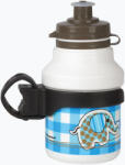 Polisport Elephant 350 ml Junior kerékpáros palack + kosár fehér/többszínű