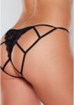 Allure Lace Panty with Open Front and Elastic Band - One Size