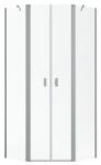 Radaway Nes Brushed Nickel PTD szögletes szálcsiszolt króm zuhanykabin 90x80 (10051000-91-01+10051200-91-01)