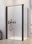 Radaway Nes 8 Black DWD+S szögletes fekete zuhanykabin 120+70 (10081120-54-01+10080070-54-01)