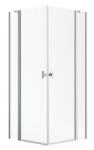 Radaway Nes Brushed Nickel KDD II szögletes szálcsiszolt króm zuhanykabin 100B+80J (10031100-91-01L+10031080-91-01R)