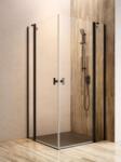 Radaway Nes 8 Black KDD II szögletes fekete zuhanykabin 80B+90J (10085080-54-01L+10085090-54-01R)