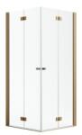 Radaway Nes Brushed Copper KDD-B szögletes szálcsiszolt réz zuhanykabin 80B+100J (10024080-93-01L+10024100-93-01R)