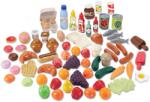 Ecoiffier Set de alimente pentru bucătărie în recipient 100% Chef Écoiffier 75 accesorii de la 18 luni (ECO12608) Bucatarie copii