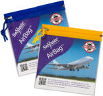 Snopake AirBag zacskó, zárható, 20 x 20 cm - kék/sárga (15158)