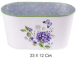 IRIS bádog kaspó ovál hortenzia 23x12cm (80974) - officedepot