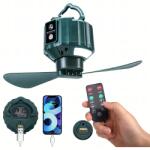  Hordozható 2in1 mennyezeti ventilátor kemping sátorhoz usb 5200 mAh (RC-K-1484)