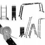 DRABEST Univerzális többfunkciós csuklós összecsukható létra 4x3 fokos Drabest (DR-AL-ST-DU-HOME-4X3)