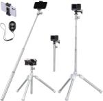 K&F Concept K&F 1, 7m Eccentric Tube Cellphone Tripod, Lightweight Super Portable Selfie Stick, DSLR Camera Tripod E224A3+BH-18 Silver (KF09.120V3)