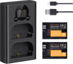 K&F Concept K&F LPE6NH 2250mAh Digital Camera Dual Battery with Dual Channel Charger, for Canon Camera Charger (KF28.0021)