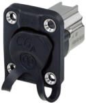 Neutrik NE8FDX-Y6-W D-shape CAT6A panel connector (NE8FDX-Y6-W)
