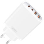 XO CE22 2x USB-C / 2x USB-A Hálózati Gyorstöltő Adapter 45 W - Fehér