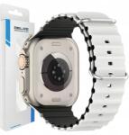 Beline Szíj Apple Watch Silicone Waves 38/40/41MM Fehér-fekete Óra (5905908356097)
