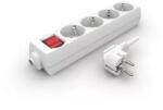 ZELUX 4 Plug 1 m Switch (ZX4G-1-WS)