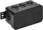  Fekete vízálló elosztódoboz IP54 80x45x41mm (OR-JB-13805/B)