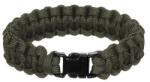 WARAGOD Brățară Paracord cu clip de plastic Corna, verde