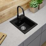 Gamma Modern 4050, 1 rekeszes gránit mosogató 400x500x180 mm, fekete pettyes, GMA-ZM-4050-BP (GMA-ZM-4050-BP)