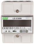 FF Filipowski LE-03MW Fogyasztásmérő DIN sínre, 3 fázisú MID hitelesített 80A LCD direktmérő 4, 5 modul RTU MODBUS 2 tarifa (LE-03MW) (LE-03MW)