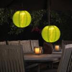 ProGarden Nagyméretű Napelemes Party LED Lampion, 28 cm, zöld, 1 db (DX9300630)
