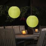 ProGarden Nagyméretű Napelemes Party LED Lampion, 28 cm, sárga, 1 db (DX9300630)