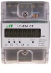 FF Filipowski LE-02D CT Fogyasztásmérő DIN sínre, 3 fázisú áramváltós, x/5, áttétel: 5-6000, LCD, DIN (LE-02D CT) (LE-02DCT)