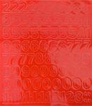  Öntapadós matrica, 2 cm-es, számlap, piros (500 - 21P) - kellekanyagonline