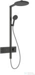 Hansgrohe RAINDANCE ALIVE S EcoSmart 2 jet termosztátos zuhanyrendszer, szálcsiszolt fekete króm 24596340 (24596340)