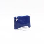 Amnisu királykék lakk egy cipzáras bőr kulcstartó a6009