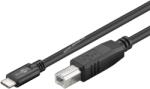Goobay USB-C-USB-B kábel 1m fekete 2, 5W 0, 5A 480Mbit/s USB2.0 - A készlet erejéig