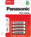 Panasonic RedZinc R03RZ/4BP AAA/mikro cink-mangán tartós elem 4 db/csomag (R03R-4BP) - ledup