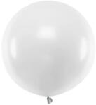 PartyDeco Pasztel fehér lufi, 60 cm / 1 db