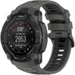  SPORTS Cserélhető szilikon szíj Garmin Instinct 3 45mm SZÜRKE BLACK