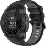  SPORTS Cserélhető szilikon szíj Garmin Instinct 3 50mm BLACK SZÜRKE