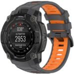  SPORTS Cserélhető szilikon szíj Garmin Instinct 3 45mm SZÜRKE NARANCS