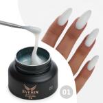 Everin Gel Constructie Everin Stunning 01 Alb Laptos cu Paiete Holografice | Gel Autonivelant Profesional (STN-01)