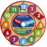 Melissa & Doug Fa készségfejlesztő játék, Formaillesztő óra (8593)