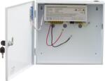 AsyTech Sursa de alimentare cu backup 12V / 10A, cabinet metalic (SDC-12-10B)