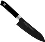 Satake Sword Smith Titan Santoku Japán rozsdamentes konyhakés 58 HRC, 17 cm, fekete titán bevonat, polipropilén markolat (805-735)